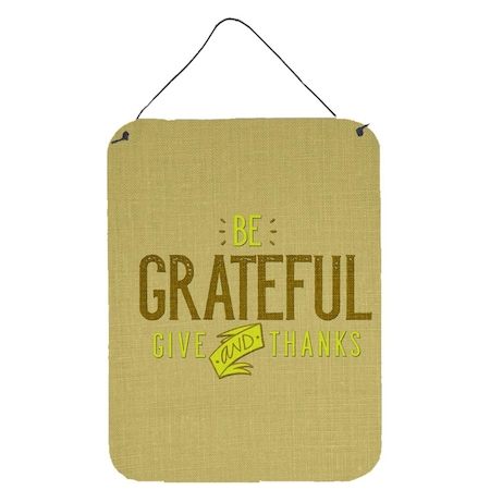 Carolines Treasures Be Grateful Give Thanks Wall or Door Hanging Prints BB5470DS1216